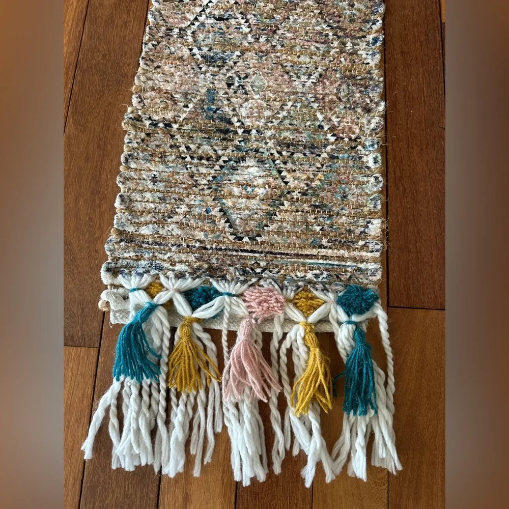 Bohemian Woven Wall Hanging with Tassels
